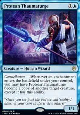 Protean Thaumaturge Theros Beyond Death (R) Collector #: 060 FOIL FRENLY BRICKS - Open 7 Days