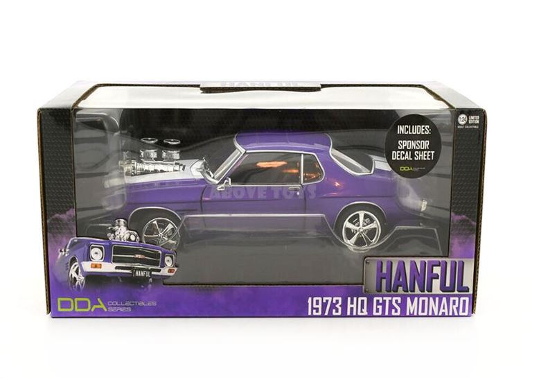 DDA 1:24 Scale 1973 Hanful Holden Monaro HQ GTS Custom Purple Car Model FRENLY BRICKS