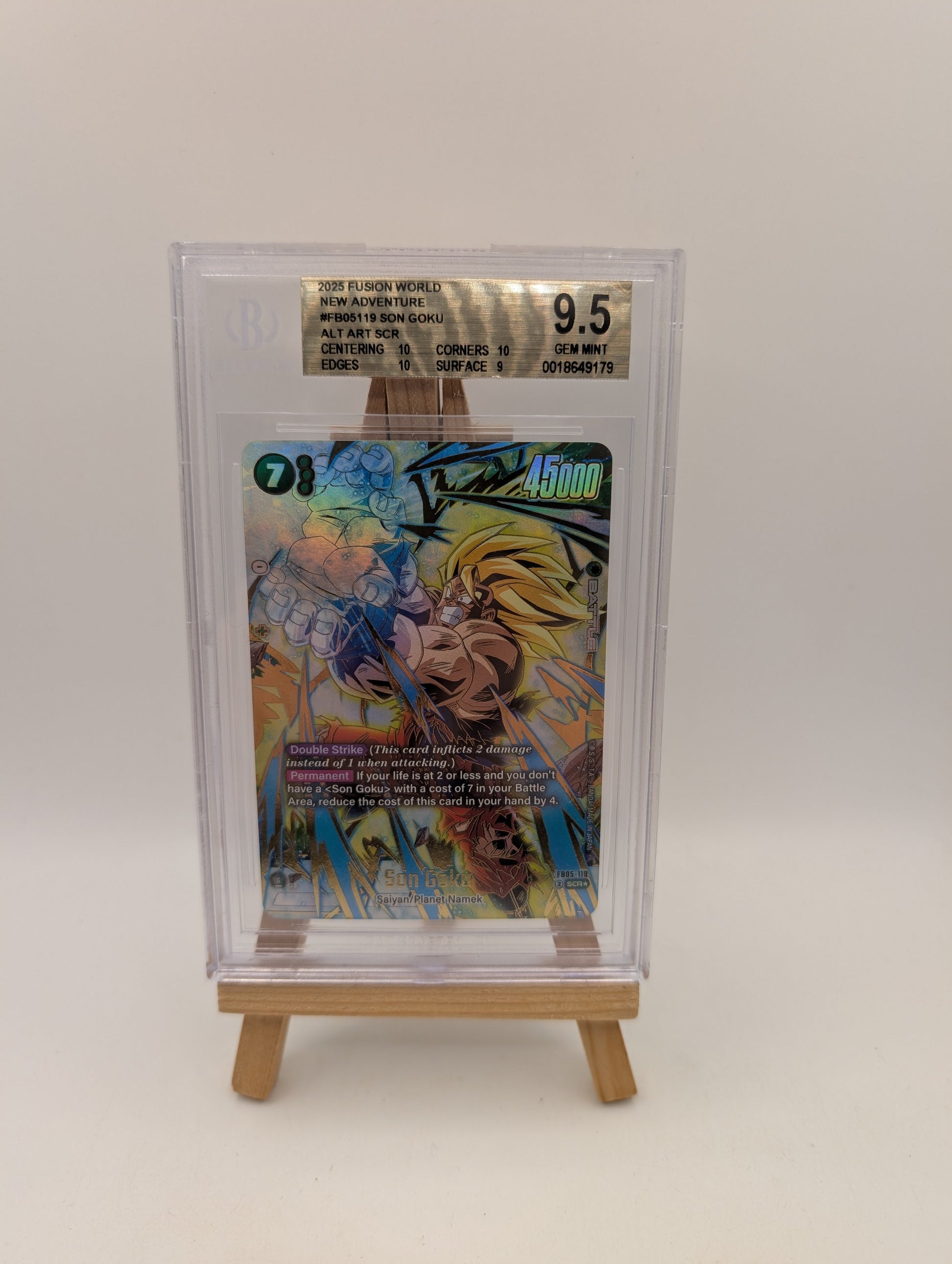 Son Goku FB05-119 SCR Alt Alternate Art DBS Fusion World New Adventure NM BGS 9.5 FRENLY BRICKS - Open 7 Days