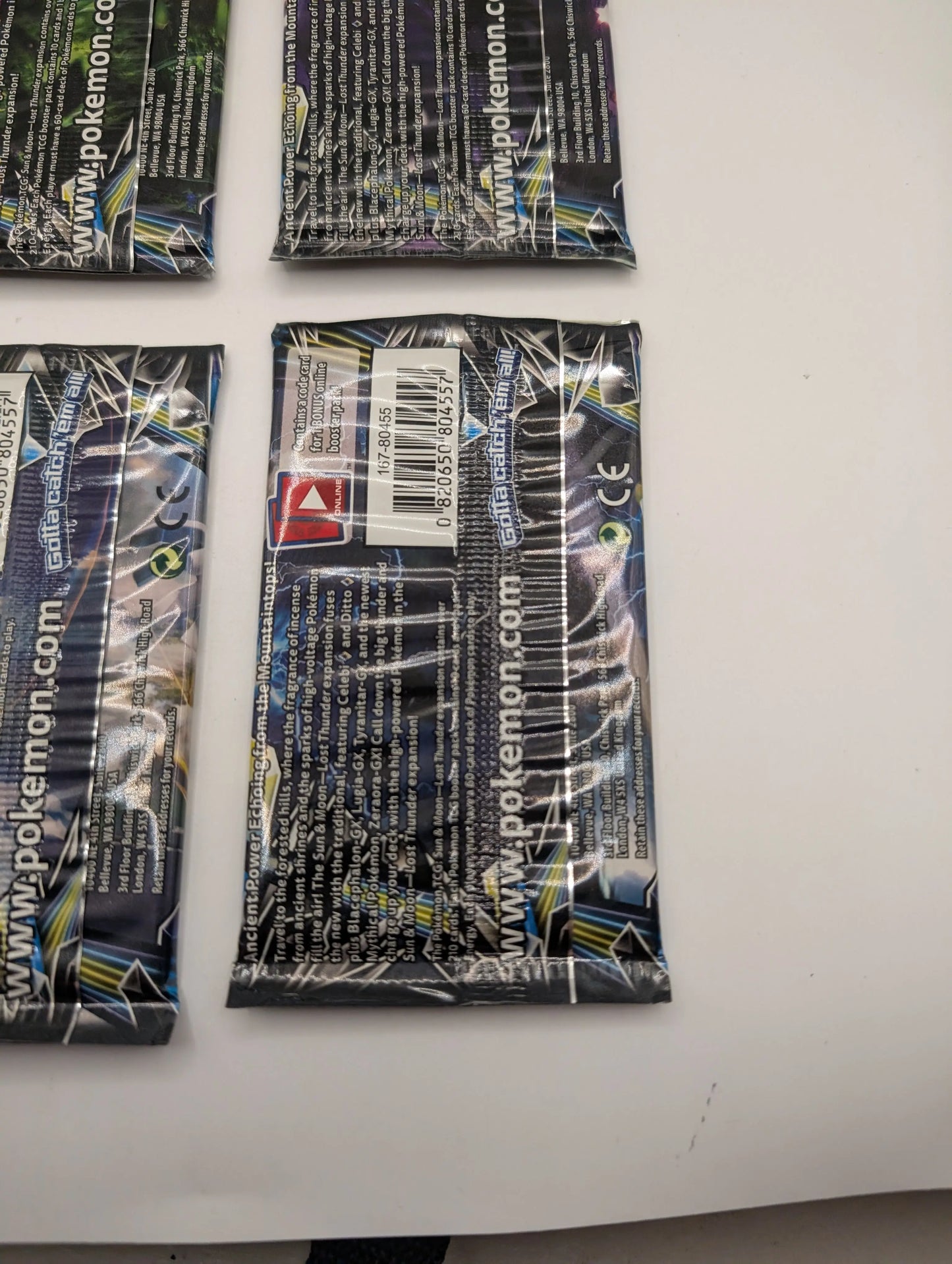 Pokemon 4x S&M Lost Thunder Booster Packs Factory Sealed - All 4 Art Sets! FRENLY BRICKS - Open 7 Days
