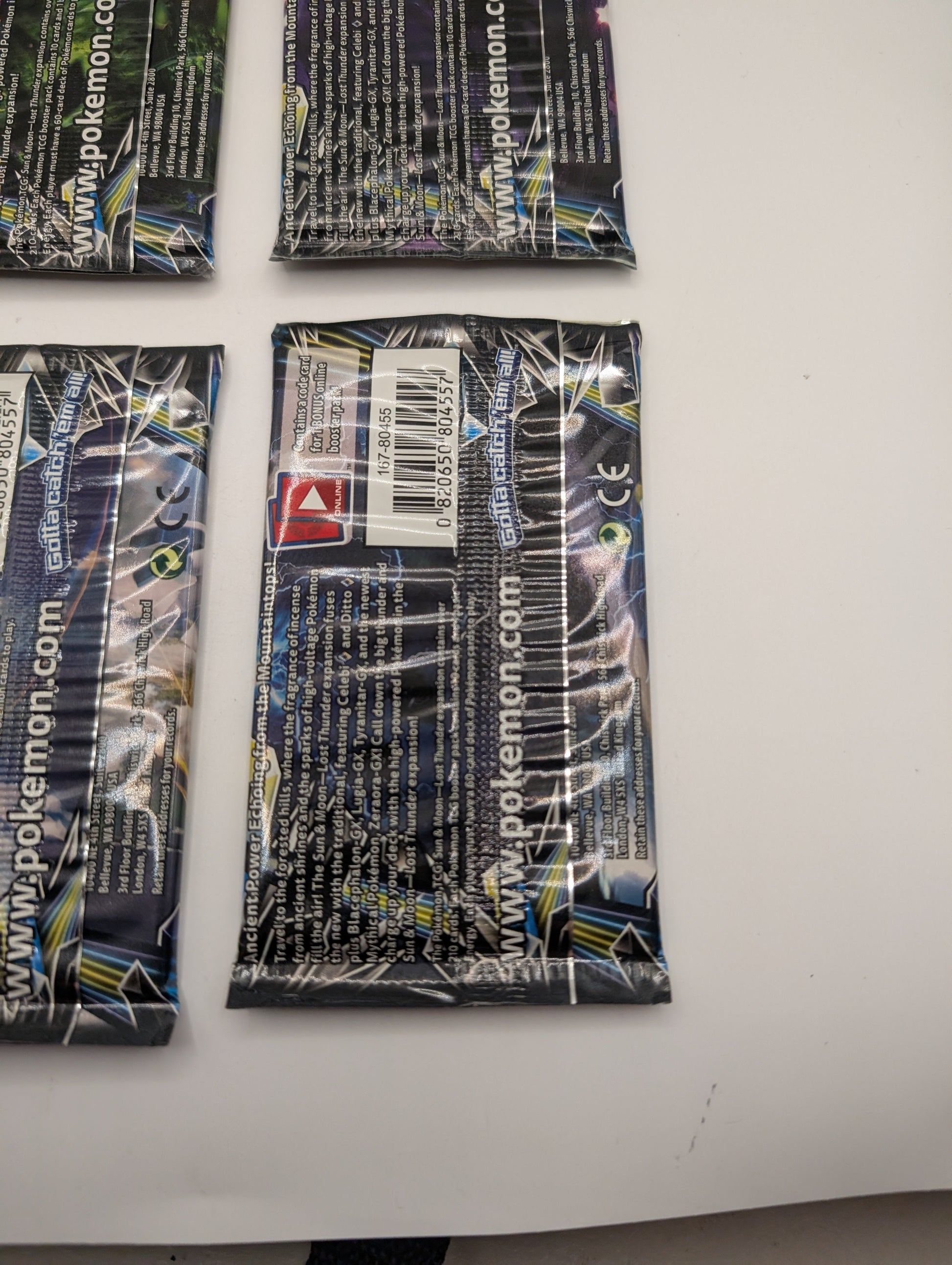 Pokemon 4x S&M Lost Thunder Booster Packs Factory Sealed - All 4 Art Sets! FRENLY BRICKS - Open 7 Days