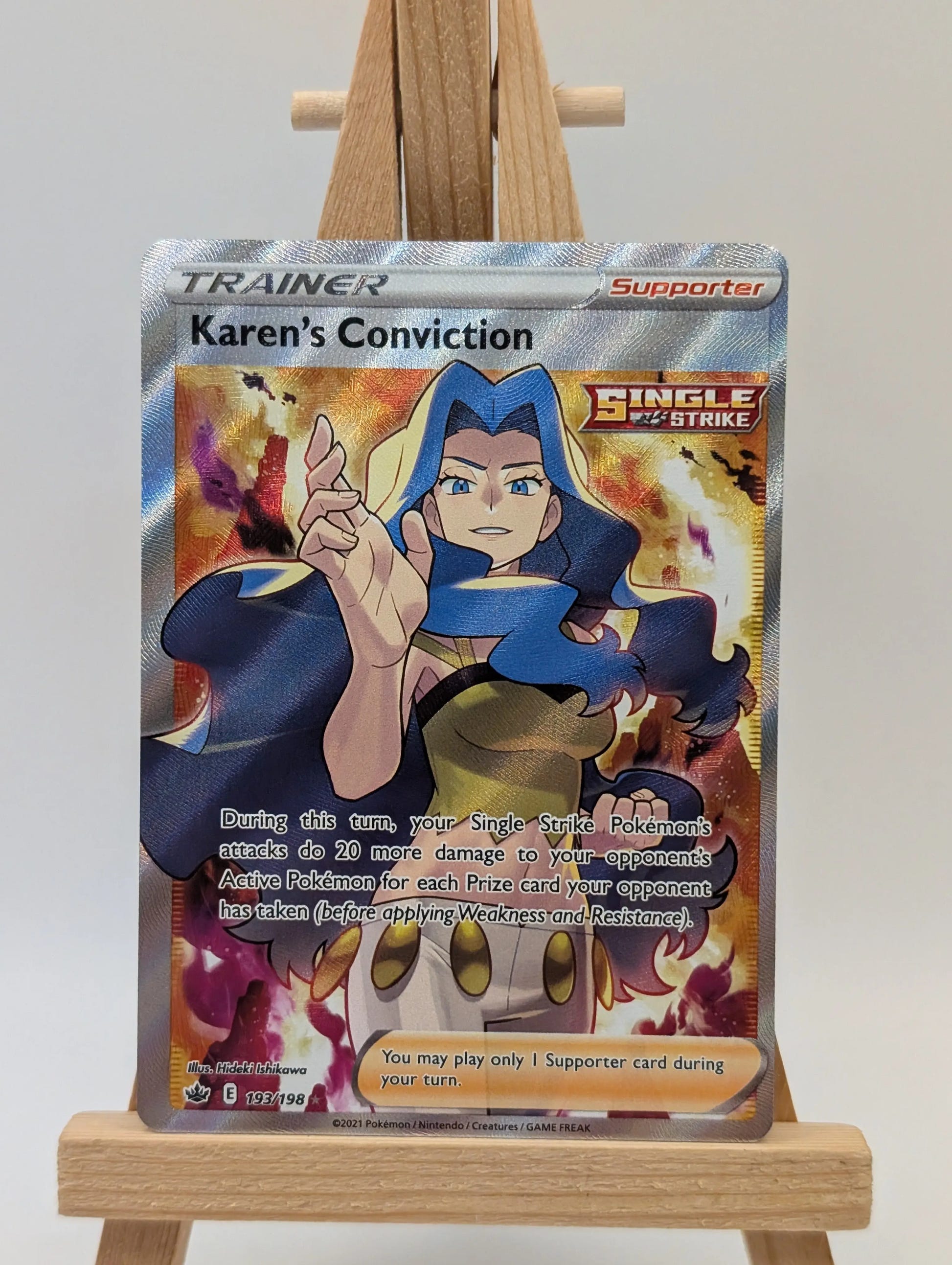 Karens Conviction 193/198 Chilling Reign Full Art Ultra Rare Pokemon Card FRENLY BRICKS - Open 7 Days image 2