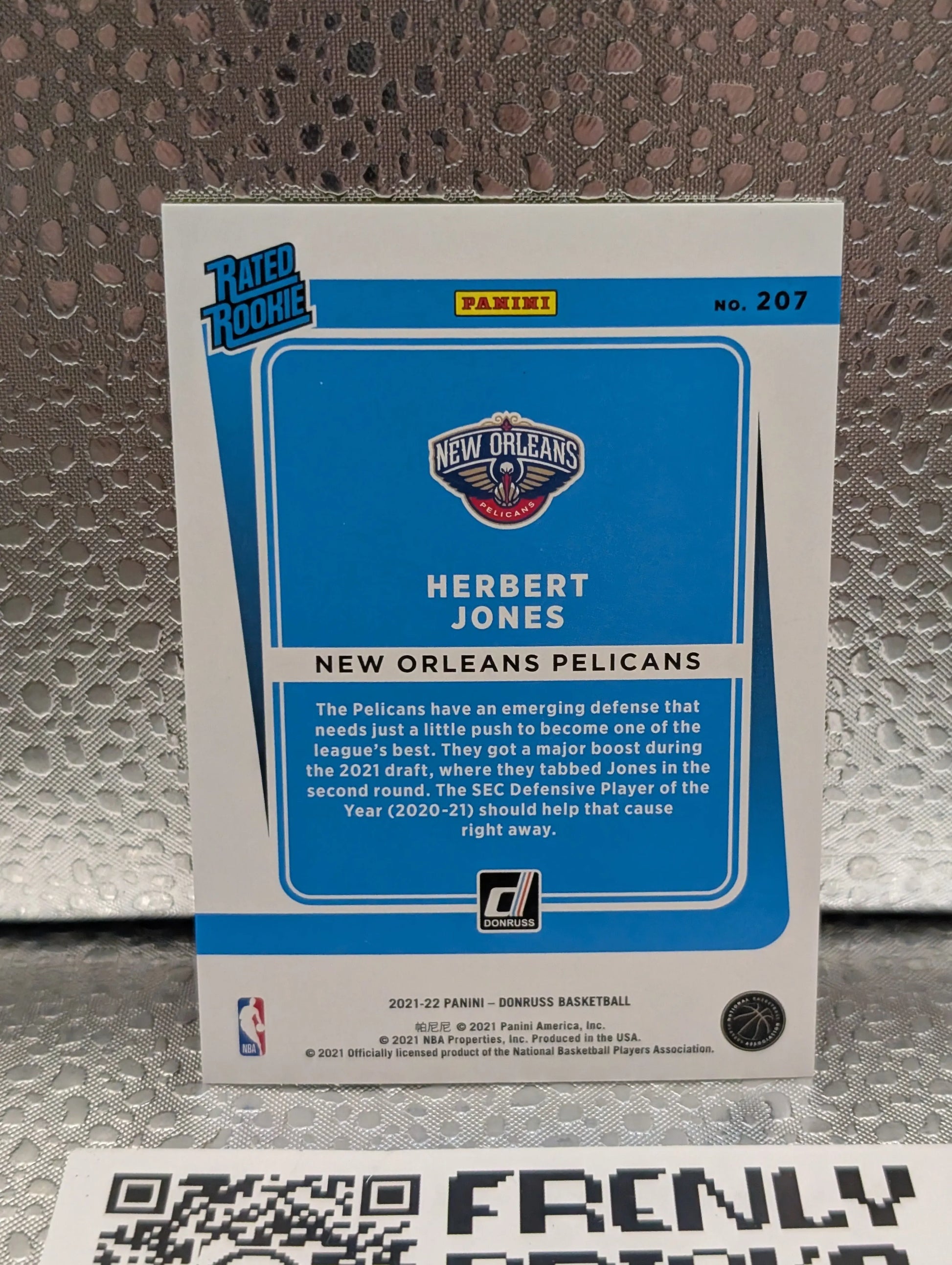 HERBERT JONES 2021-22 Panini Donruss Rated Rookie Yellow Laser #/25 RC FRENLY BRICKS - Open 7 Days