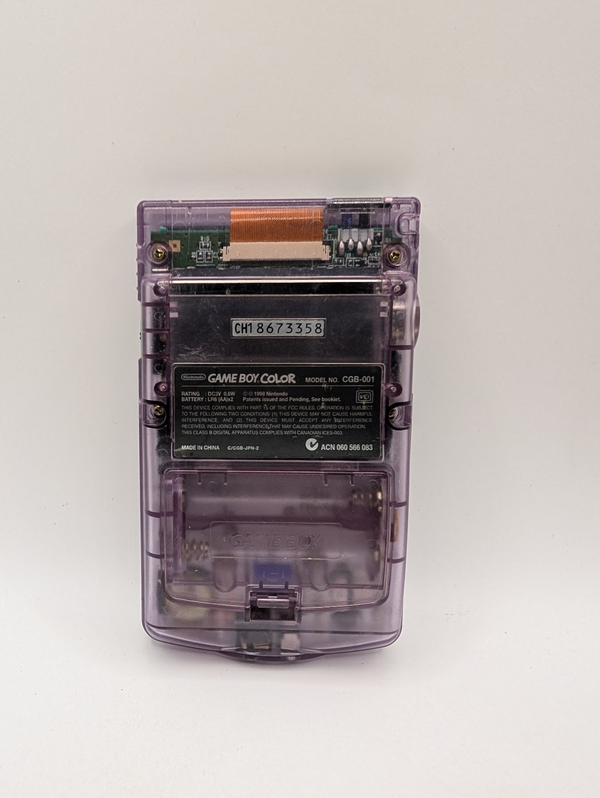 GBC Atomic Purple Nintendo Game Boy Color TURNS ON but not working screen