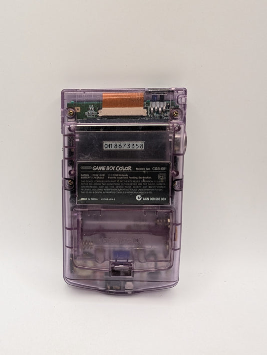 GBC Atomic Purple Nintendo Game Boy Color TURNS ON but not working screen