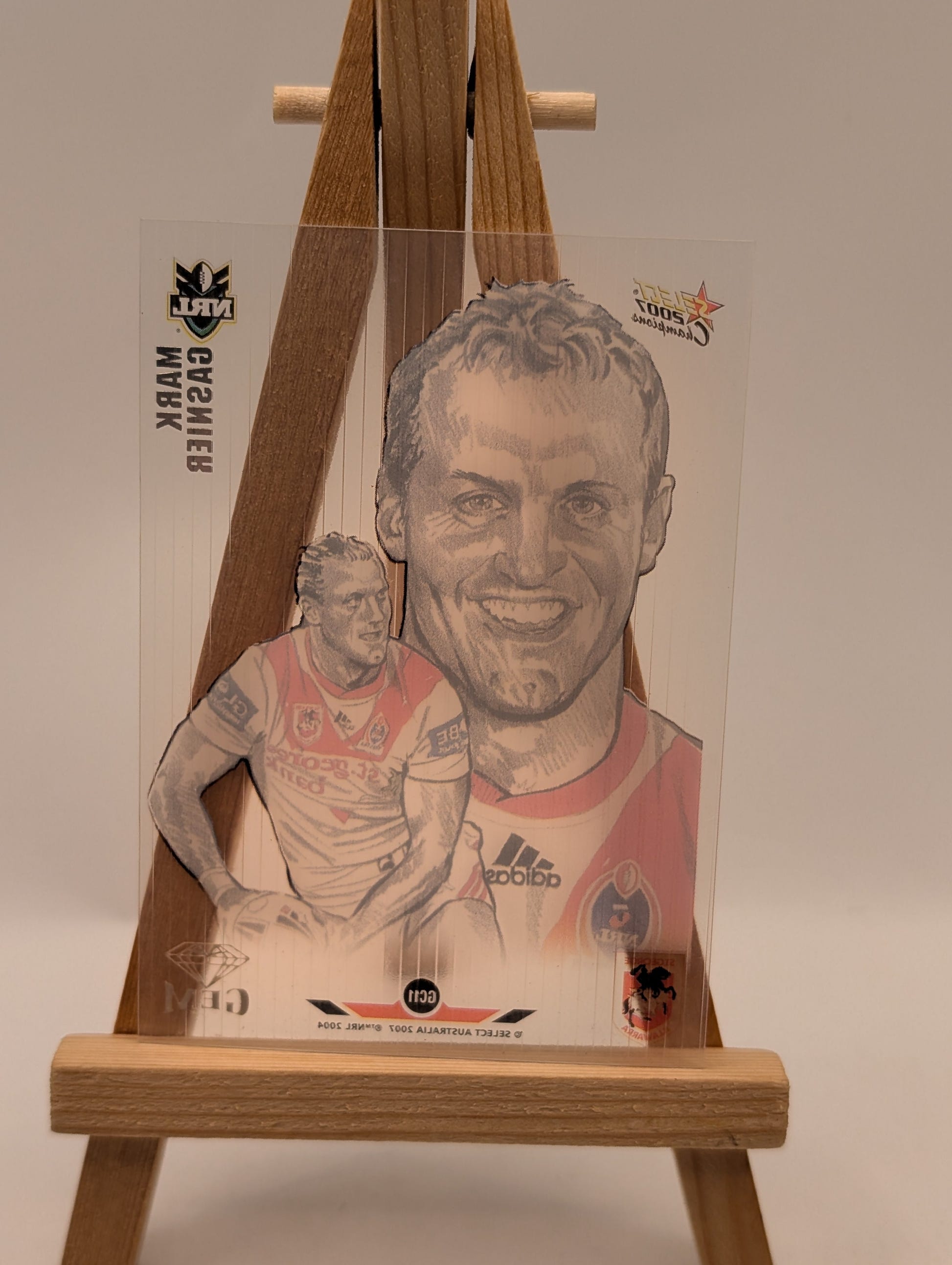 2007 NRL SELECT CHAMPIONS MARK GASNIER GEM ST GEORGE ILLAWARRA DRAGONS GC11 FRENLY BRICKS - Open 7 Days image 3