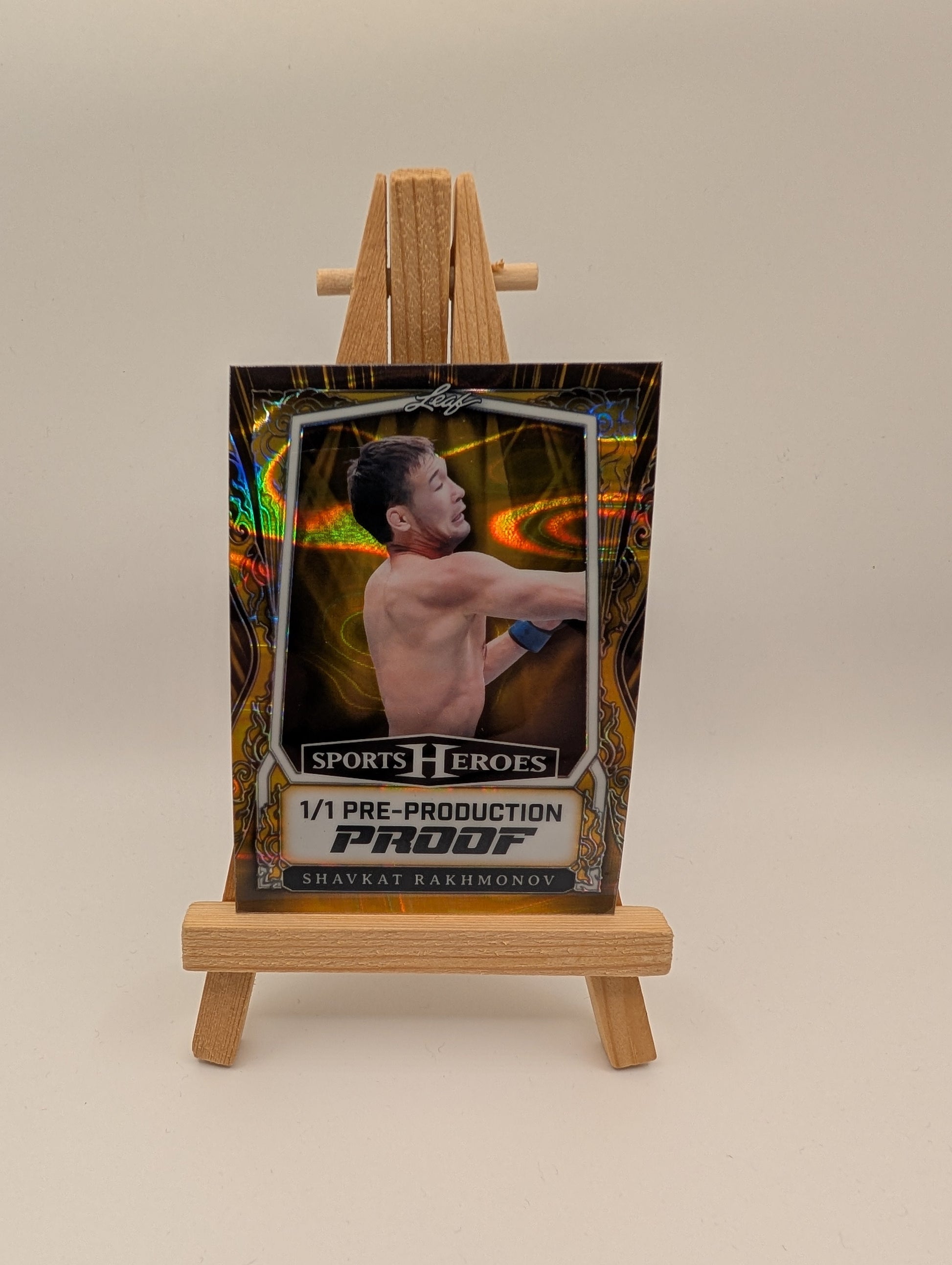 Leaf Sports Heroes Shavkat Rakhmonov Pre-Production Proof 1/1 Warrior FRENLY BRICKS - Open 7 Days