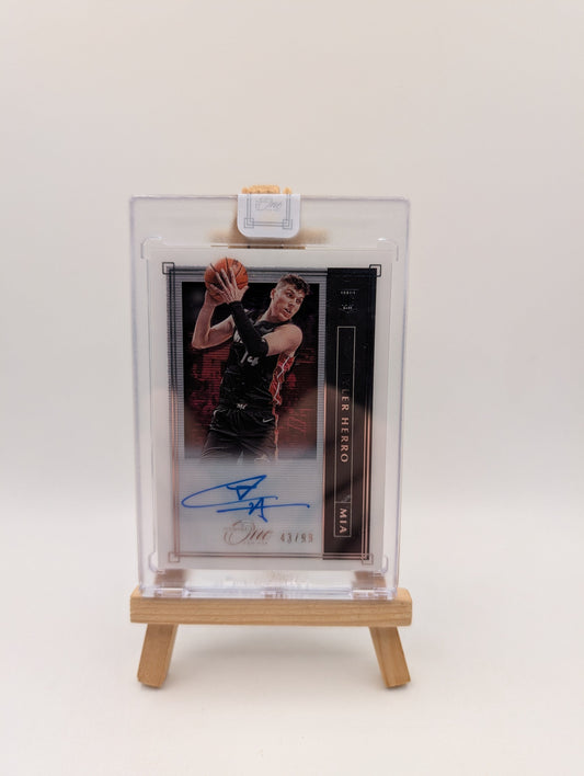 2019-20 Panini One & One Blue 34/49 Tyler Herro Rookie Auto #RA-THR BB2 FRENLY BRICKS - Open 7 Days