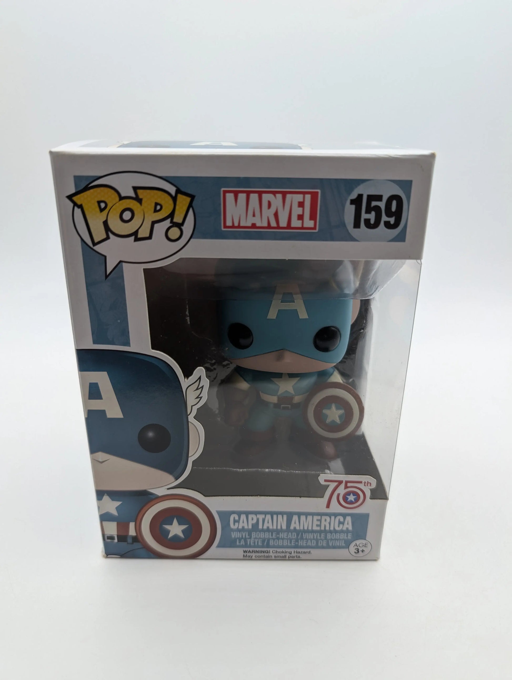 Marvel Funko Pop Vinyl Captain America 75th Anniversary Cyan Light Blue 159 FRENLY BRICKS - Open 7 Days