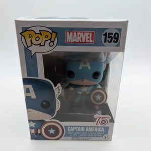 Marvel Funko Pop Vinyl Captain America 75th Anniversary Cyan Light Blue 159 FRENLY BRICKS - Open 7 Days