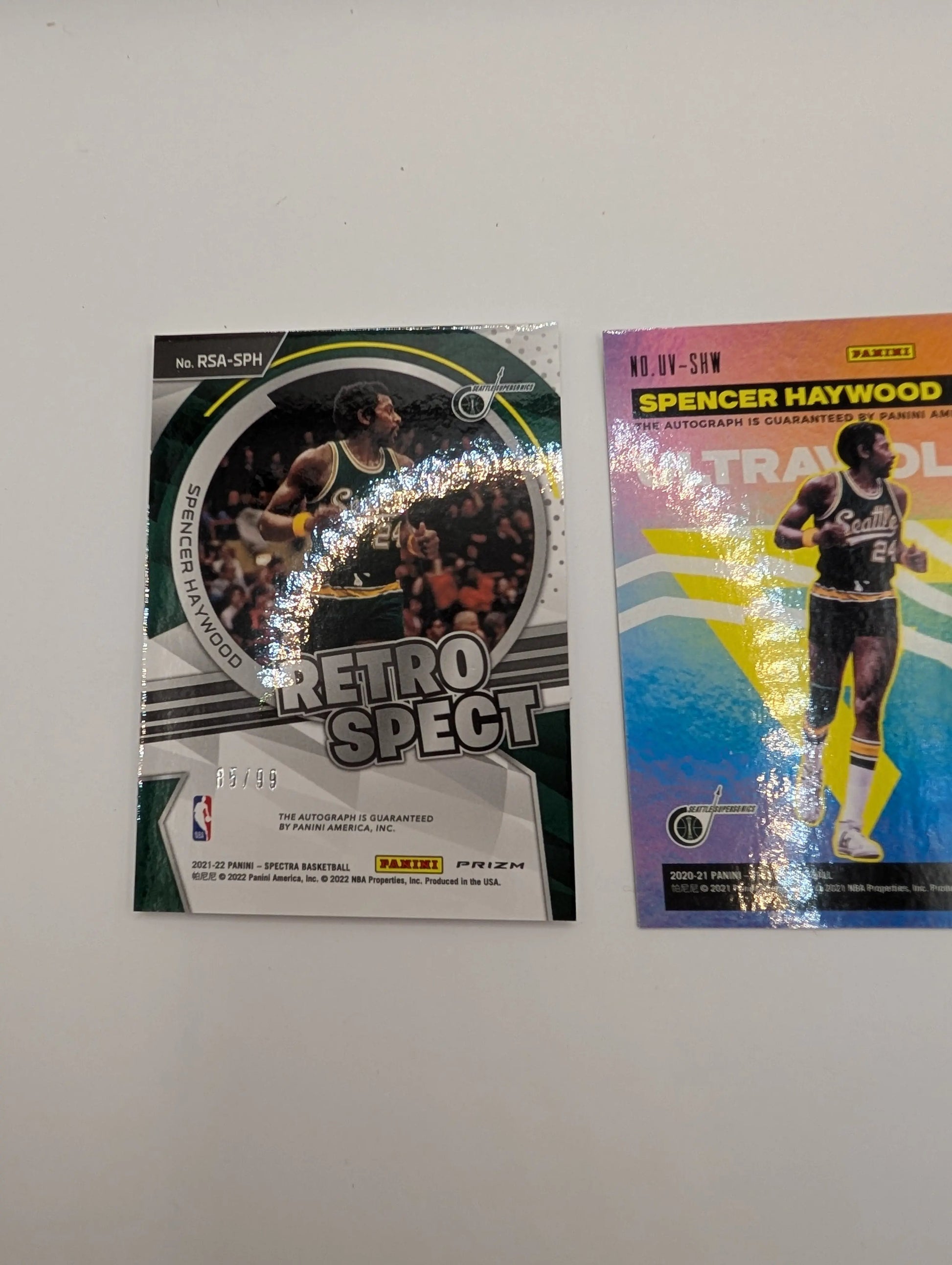 2021-22 Panini Spectra SPENCER HAYWOOD + Flux Auto Bundle Lot NBA Basketball FRENLY BRICKS - Open 7 Days