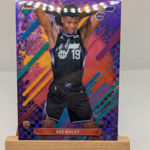2025-26 Topps Finest Ace Bailey #205 Rare Purple X-Fractor Rookie RC Jazz /75 FRENLY BRICKS - Open 7 Days