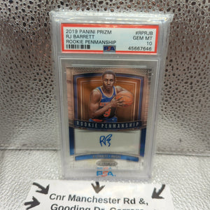 2019 Panini Prizm RJ BARRETT ROOKIE PENMANSHIP #RPRJB PSA 10 FRENLY BRICKS - Open 7 Days