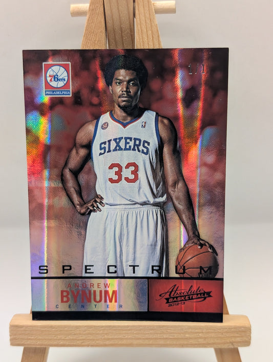ANDREW BYNUM 2012-13 PANINI ABSOLUTE SPECTRUM 1/1 SSP 76ers FRENLY BRICKS - Open 7 Days