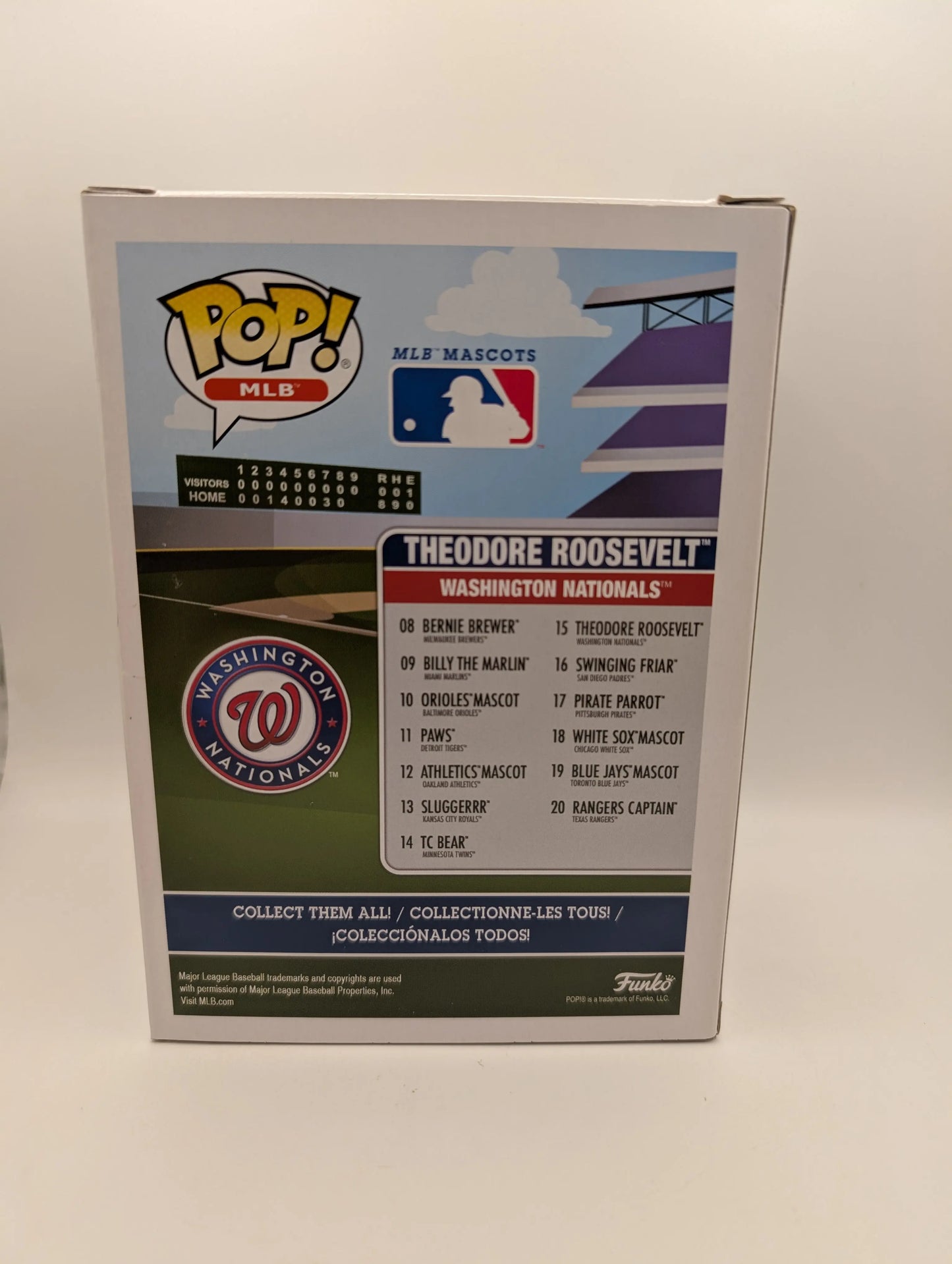 Theodore Roosevelt 15 ~ MLB Mascots: Washington Nationals ~ Funko Pop Vinyl FRENLY BRICKS - Open 7 Days
