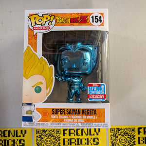 Funko Pop! Vinyl Dragonball Z - Blue Chrome SUPER SAIYAN VEGETA #154 - 2018 Fall FRENLY BRICKS - Open 7 Days