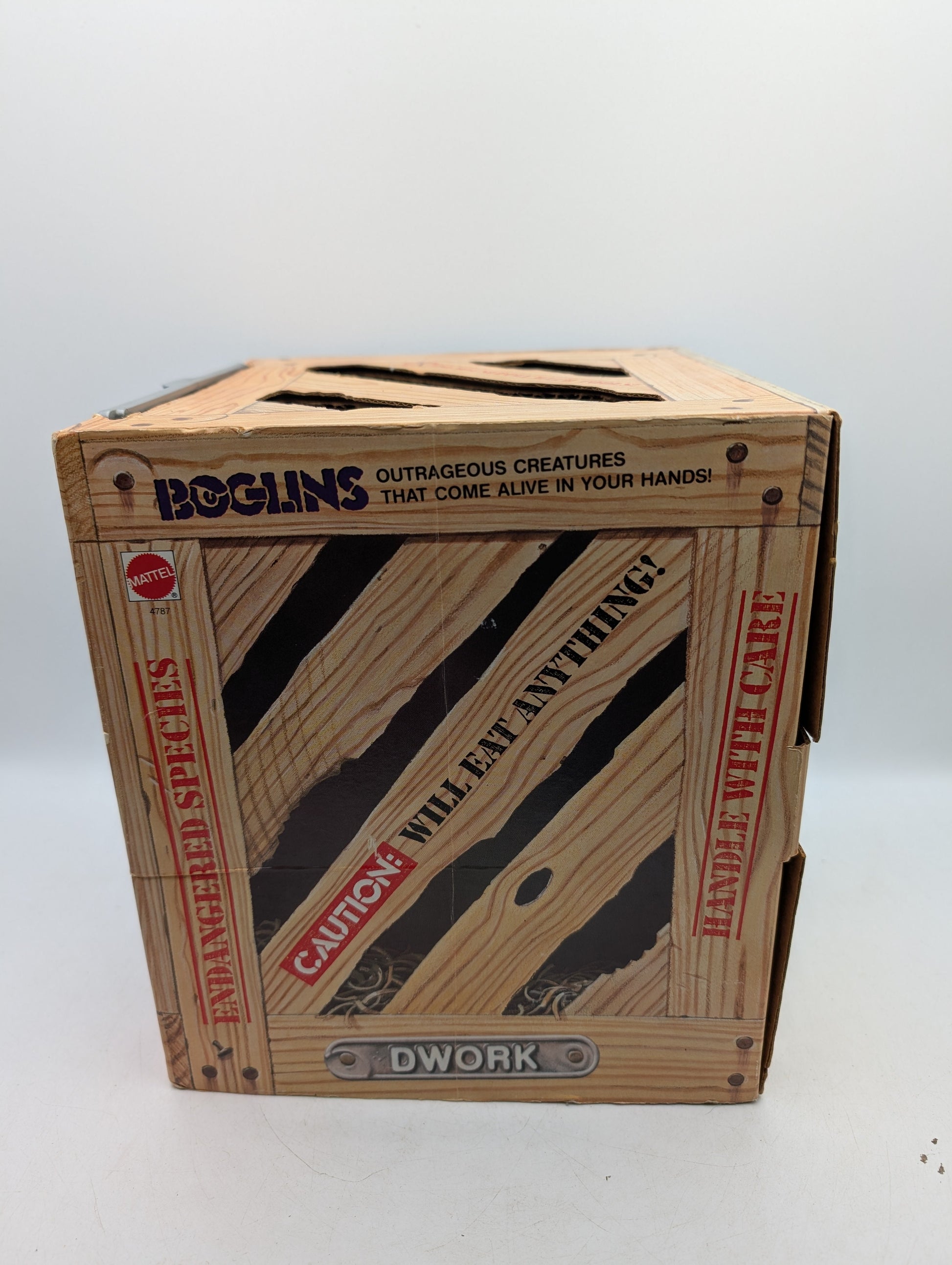 BOGLINS "Dwork" 1987 MATTEL HAND PUPPET MONSTER FRENLY BRICKS - Open 7 Days