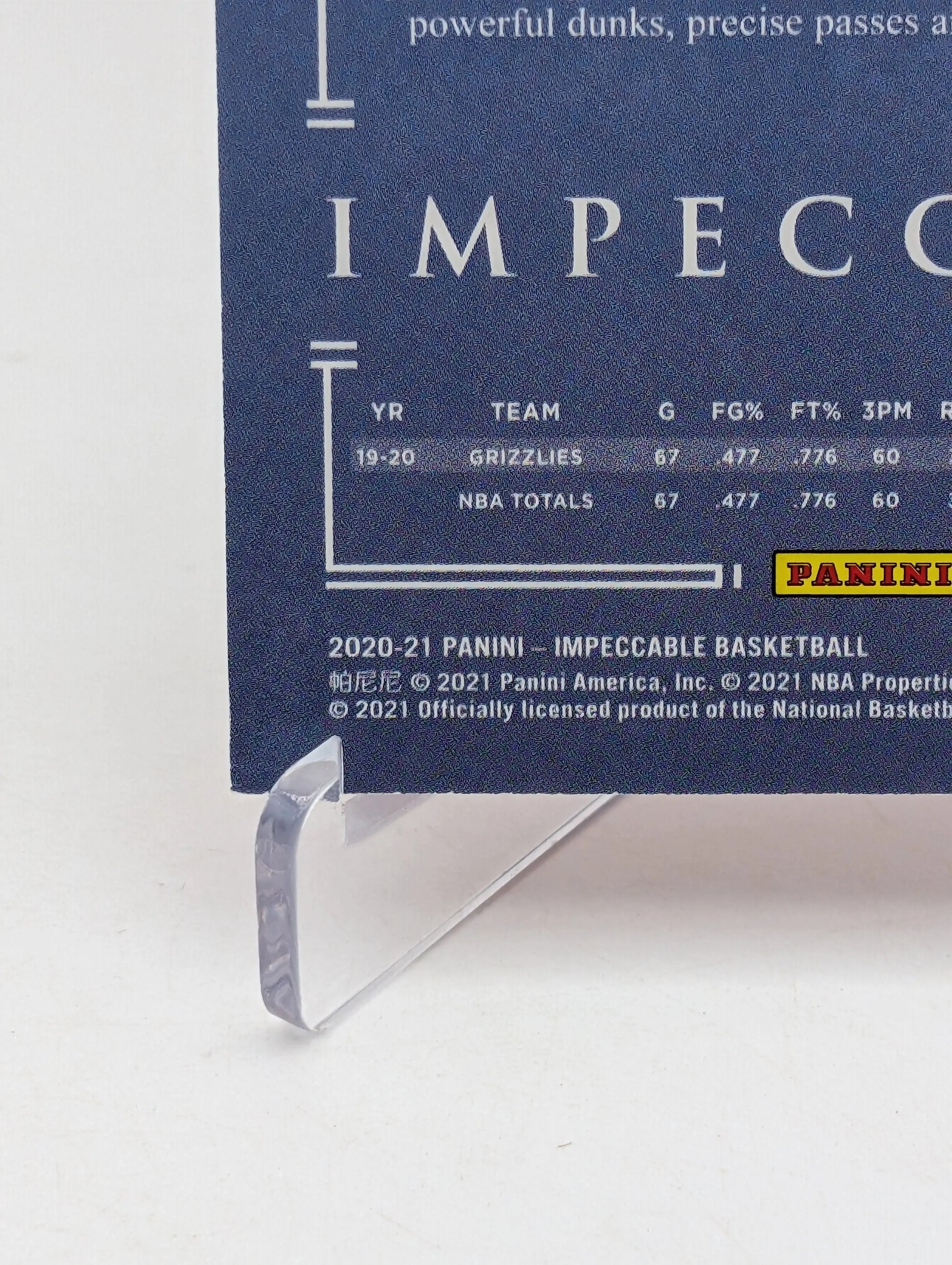 2020-21 Panini Impeccable Ja Morant 1/1 One of One FRENLY BRICKS - Open 7 Days