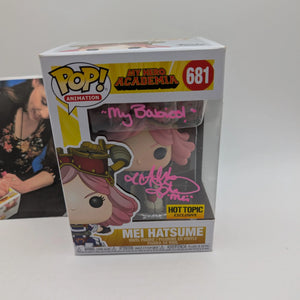 Funko Pop! Animation Signed My Hero Academia MEI HATSUME 681 Signed FRENLY BRICKS - Open 7 Days
