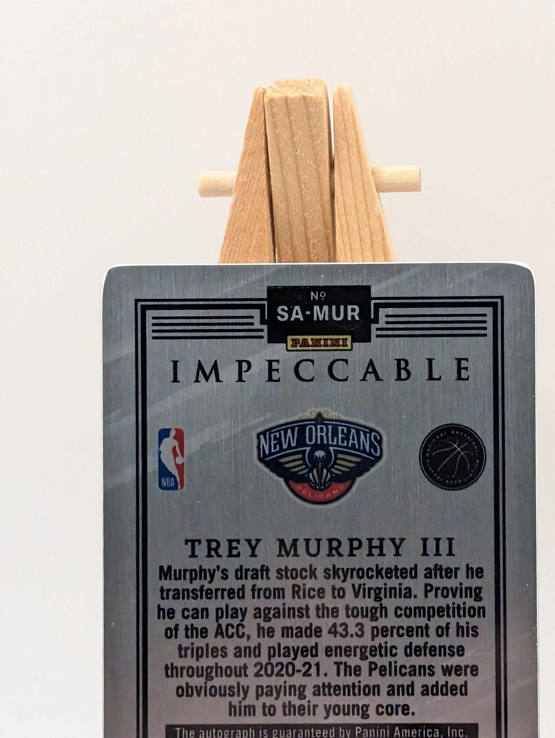 Trey Murphy III 2021-22 Impeccable Stainless Stars Autograph #'d l/99 Rookie RC FRENLY BRICKS - Open 7 Days image 10