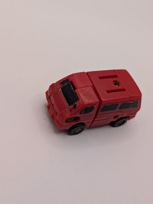 Vtg 1989 Transformers G1 Red Tote Minicar Figure Micromasters Off Road Patrol FRENLY BRICKS - Open 7 Days