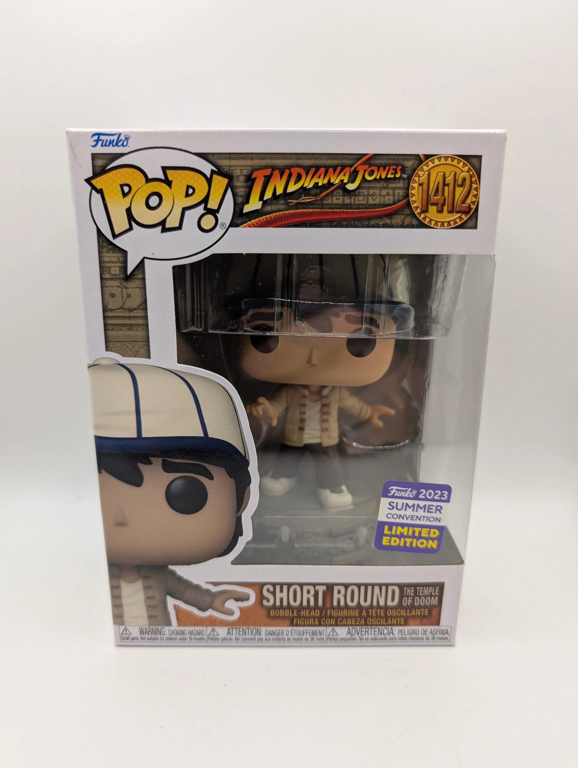 FUNKO POP! Short Round #1412 Indiana Jones Limited Edition Vinyl Figure Boxed FRENLY BRICKS - Open 7 Days image 1