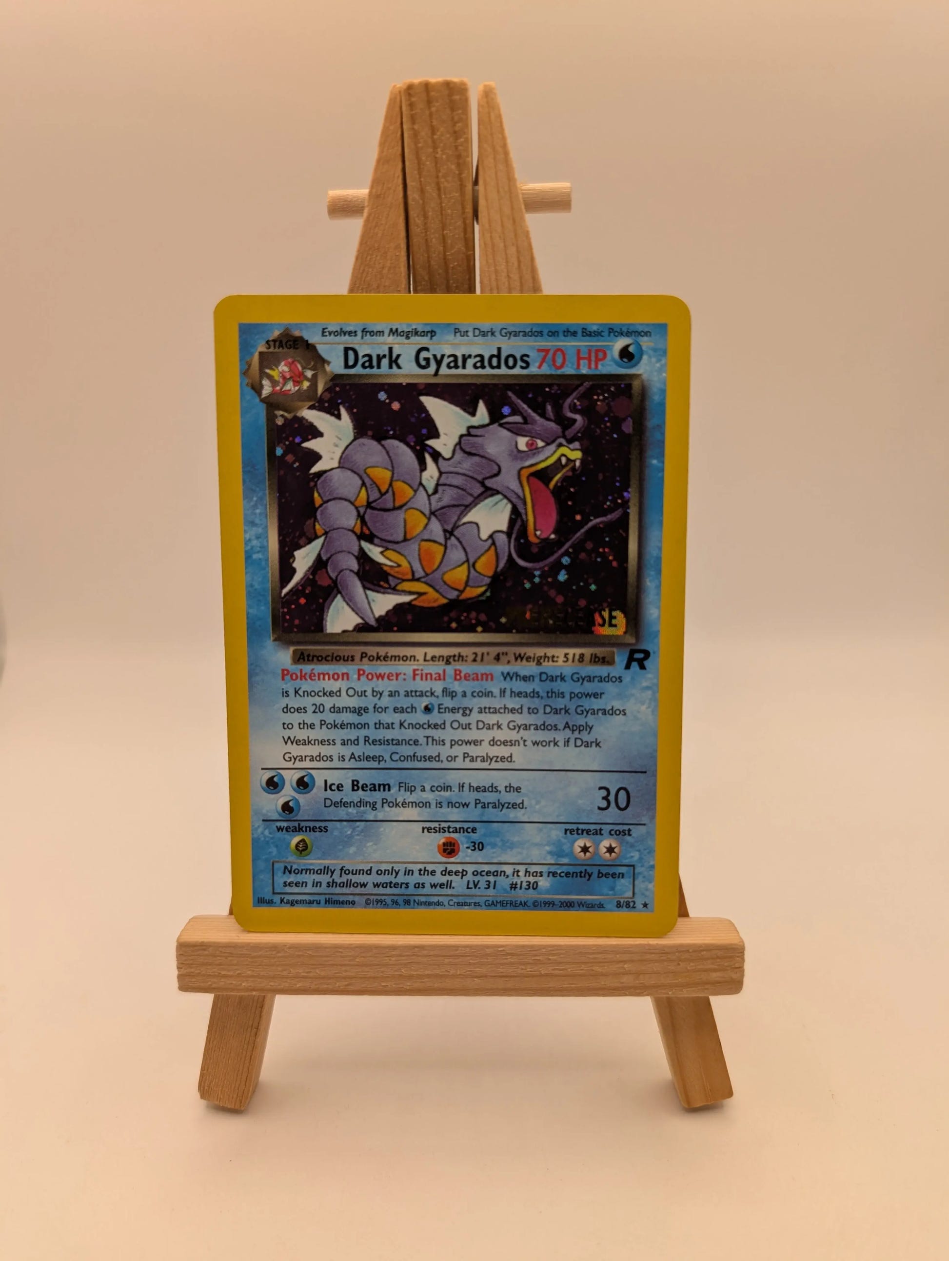 Pokemon Card - Prerelease Dark Gyarados 8/82 Team Rocket Promo Holo FRENLY BRICKS - Open 7 Days image 2