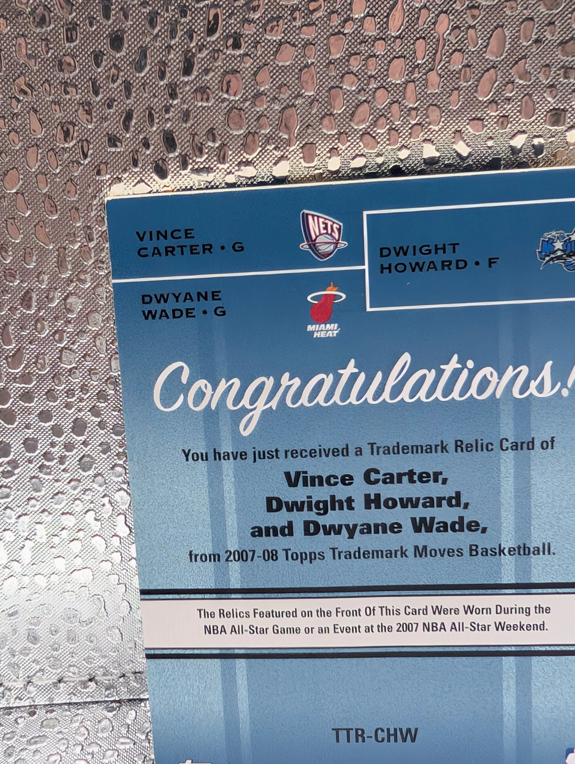 D Wade, V Carter, D Howard All Star Game Relics /25 - Topps Trademark Moves TTR-CHW FRENLY BRICKS - Open 7 Days