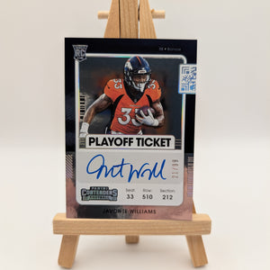 2021 Panini Contenders Rookie Playoff Ticket On Card Auto Javonte Williams /99 FRENLY BRICKS - Open 7 Days