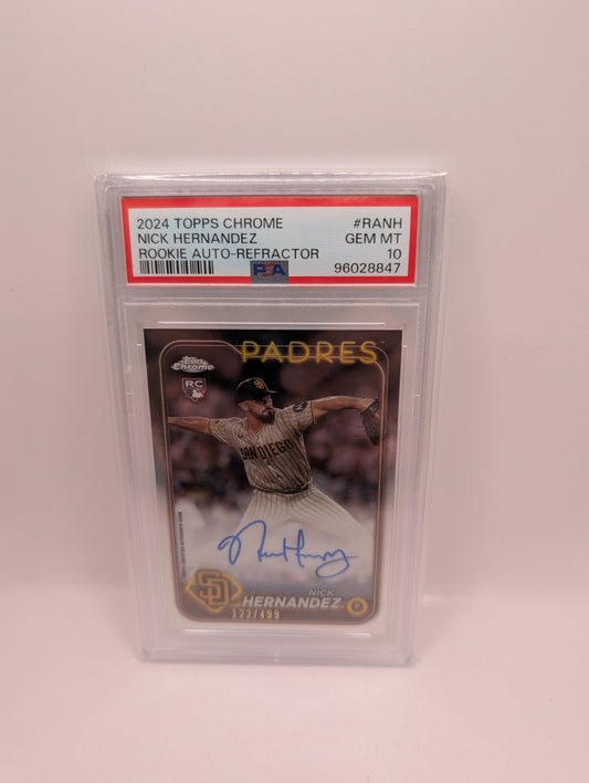 2024 Tops Chrome Nick Hernandez - Rookie Auto - Refractor FRENLY BRICKS - Open 7 Days