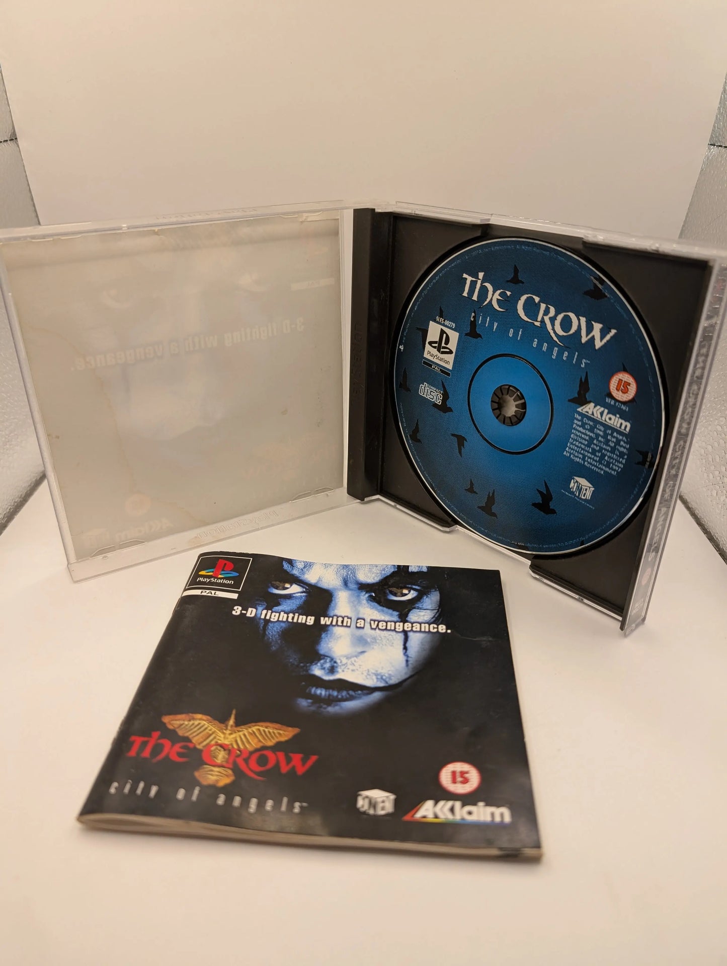 The Crow: City Of Angels + Manual - PS1 - Tested & Working FRENLY BRICKS - Open 7 Days