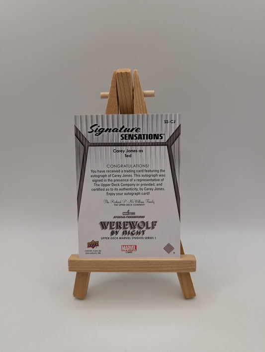 2024 Upper Deck Marvel Studios Disney+ Carey Jones Auto As Ted QTY Werewolf By FRENLY BRICKS - Open 7 Days