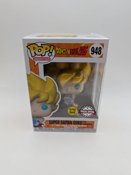 Dragon Ball Z - Super Saiyan Goku with Kamehameha Wave Glow Pop! Vinyl (RS) #948 FRENLY BRICKS - Open 7 Days