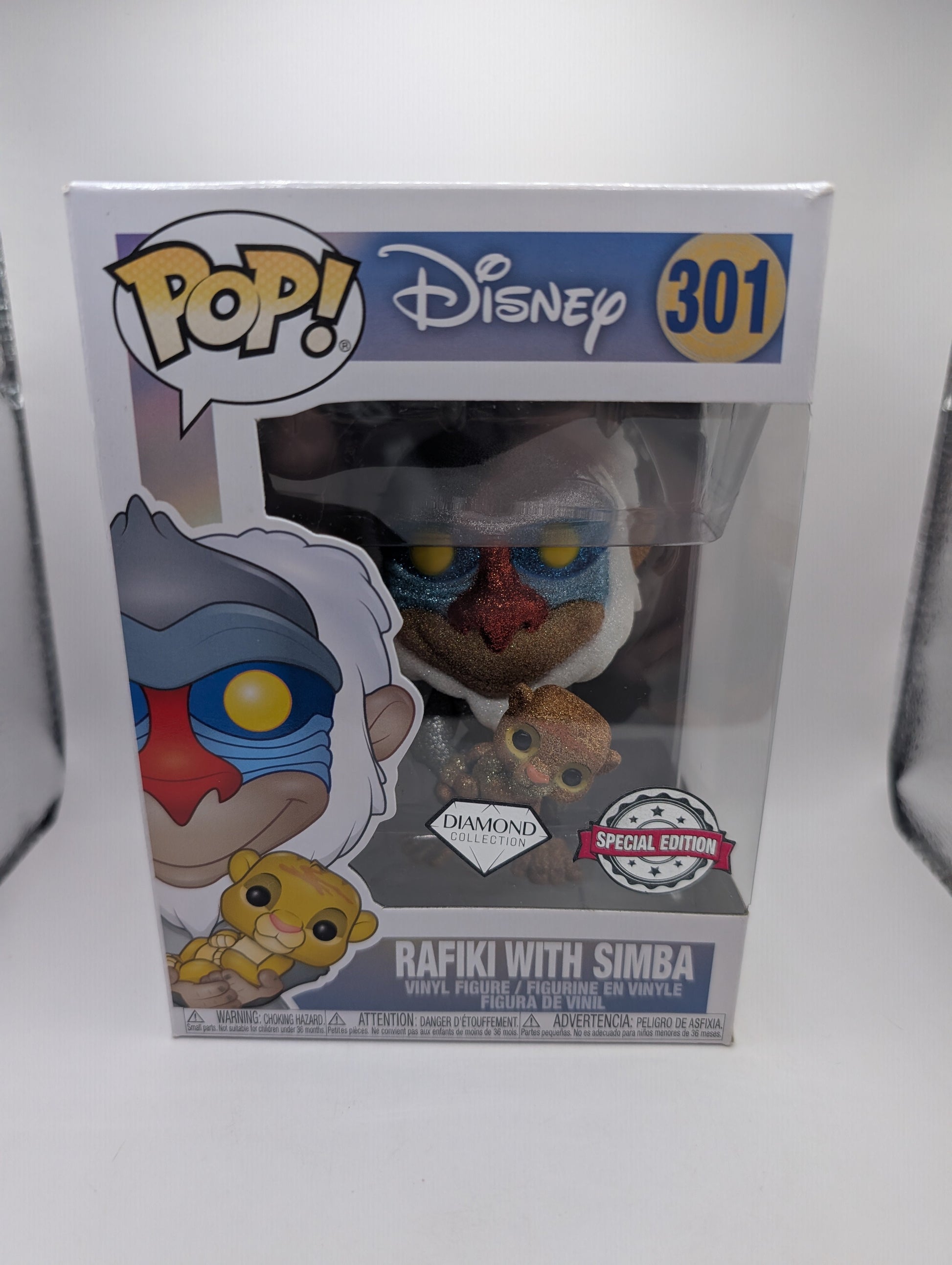 Funko Pop! Vinyl Disney The Lion King Rafiki With Simba Diamond Glitter #301 FRENLY BRICKS - Open 7 Days