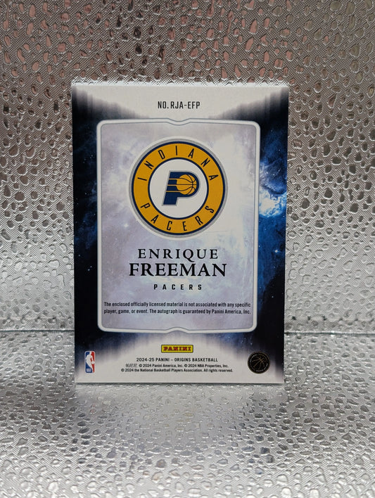 2024-25 Panini Origins- Patch Auto- Enrique Freeman RJA-EFP Indiana Pacers RC FRENLY BRICKS - Open 7 Days