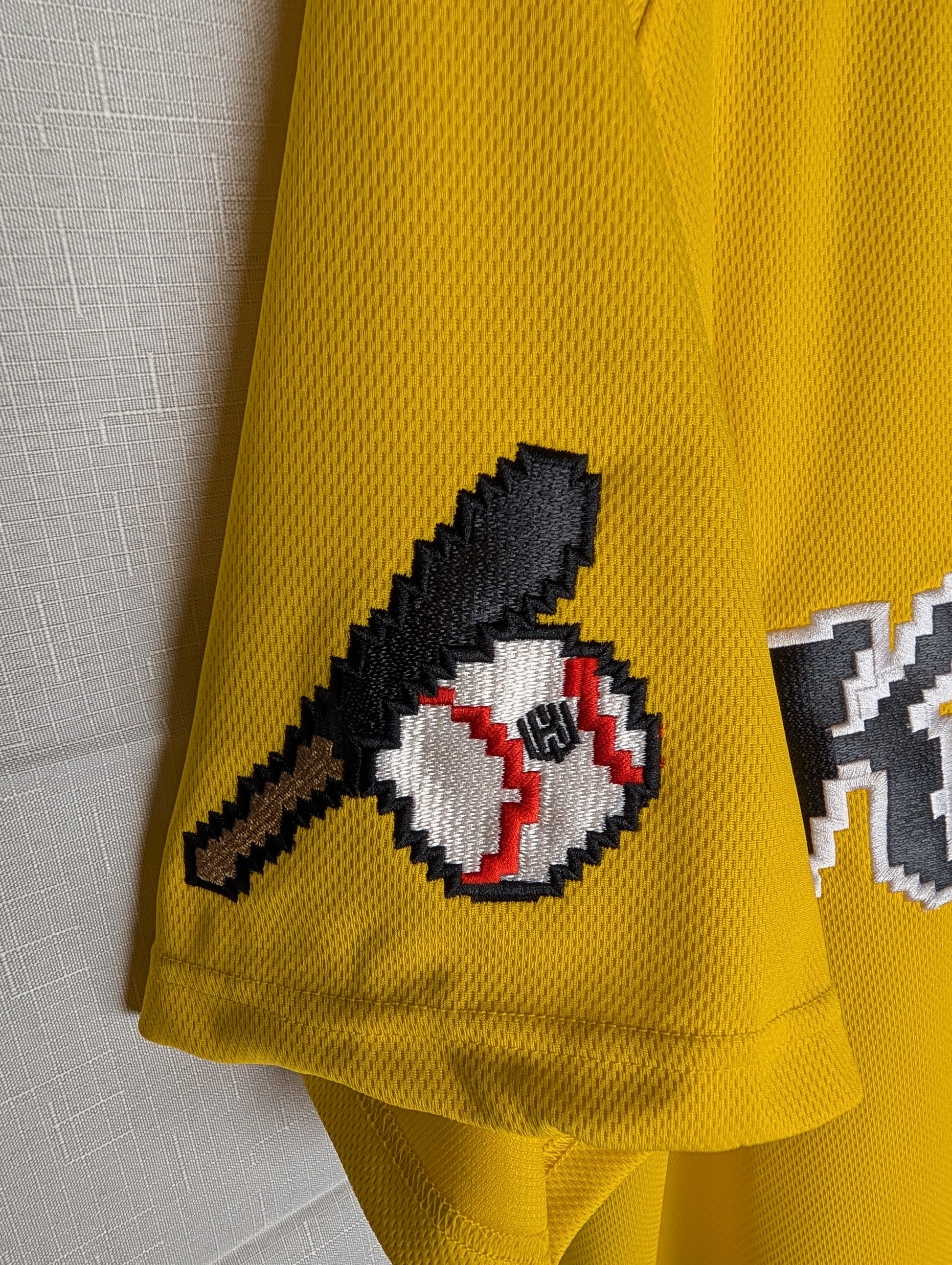 Korean Baseball KT Wiz Bright Yellow 2025 Pixel Uniform XXL Blank Jersey