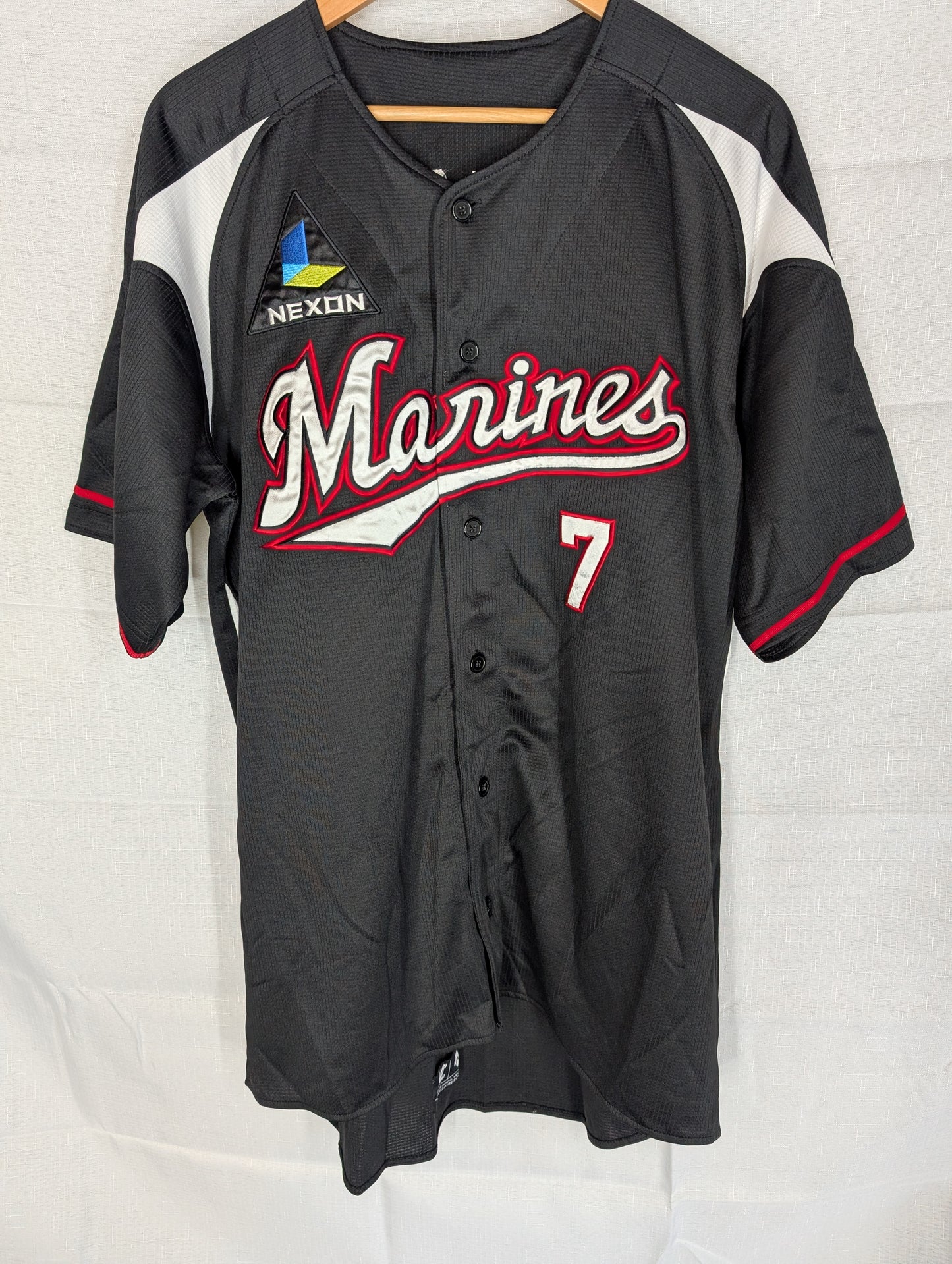 Nippon Baseball Chiba Lotte Marines Away Black/Red 2014-2016 XL Jersey