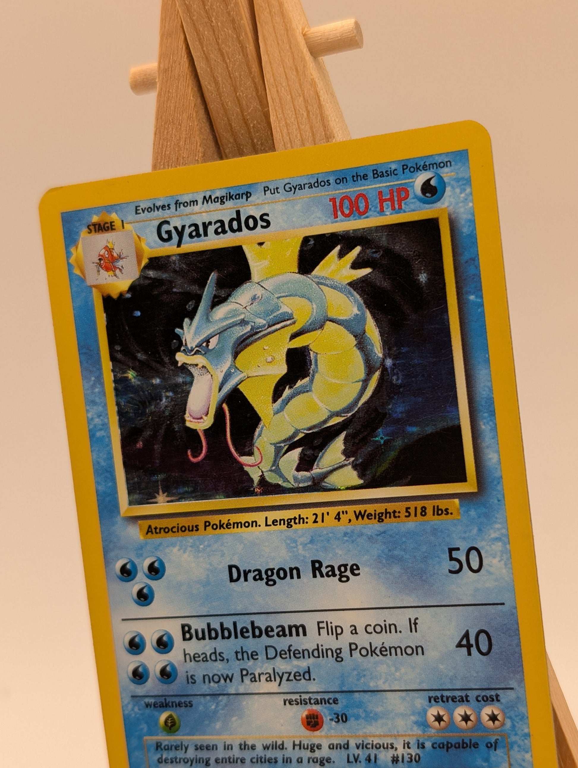 Gyarados Base Set Unlimited Holo 6/102 MP (B) Pokemon FRENLY BRICKS - Open 7 Days