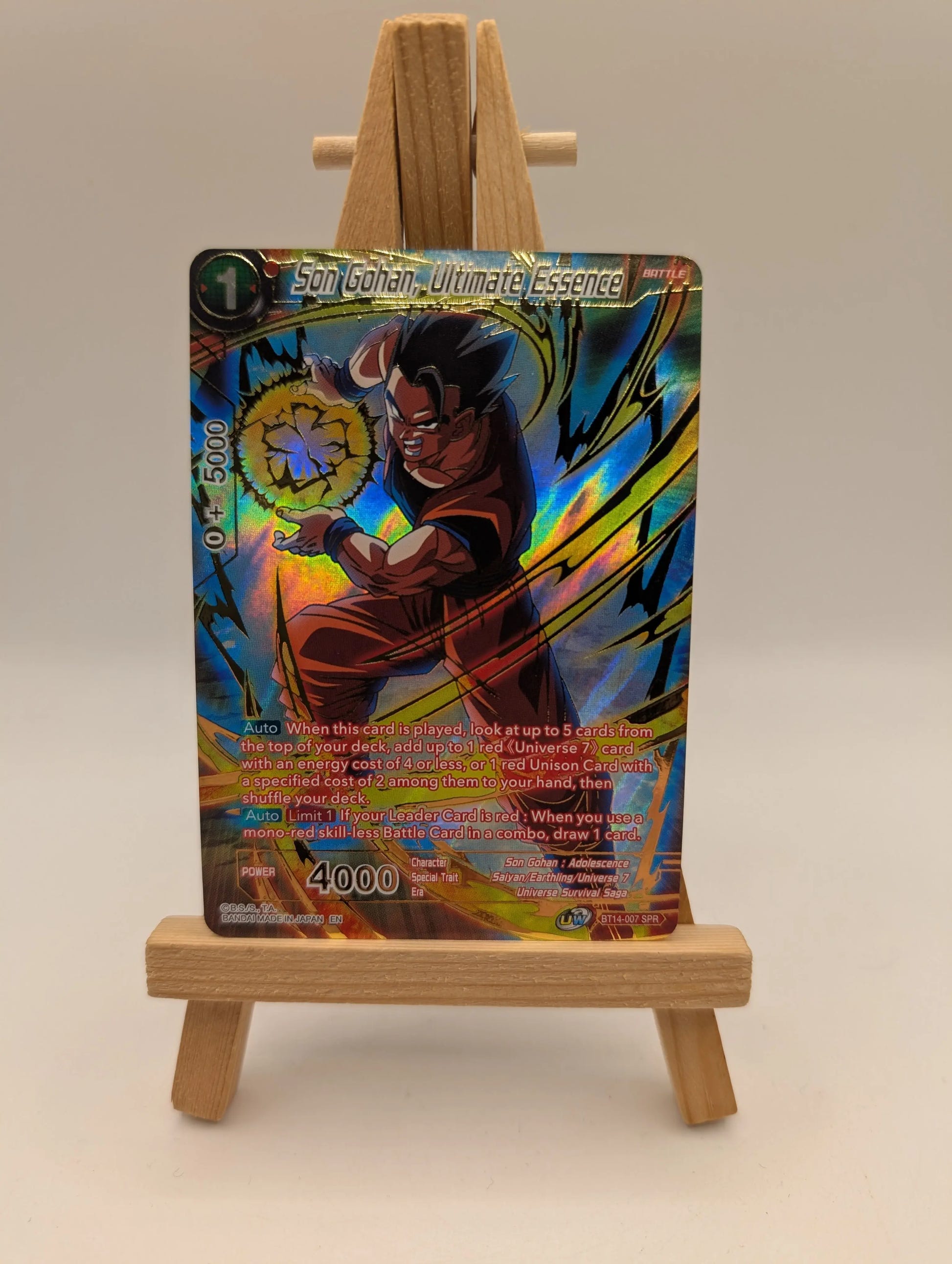 Dragon Ball Super Card Game Son Gohan, Ultimate Essence BT14-007  Super Rare FRENLY BRICKS - Open 7 Days image 2