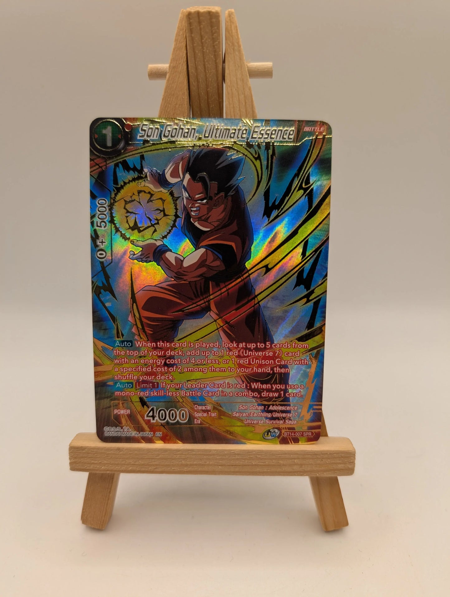 Dragon Ball Super Card Game Son Gohan, Ultimate Essence BT14-007  Super Rare FRENLY BRICKS - Open 7 Days