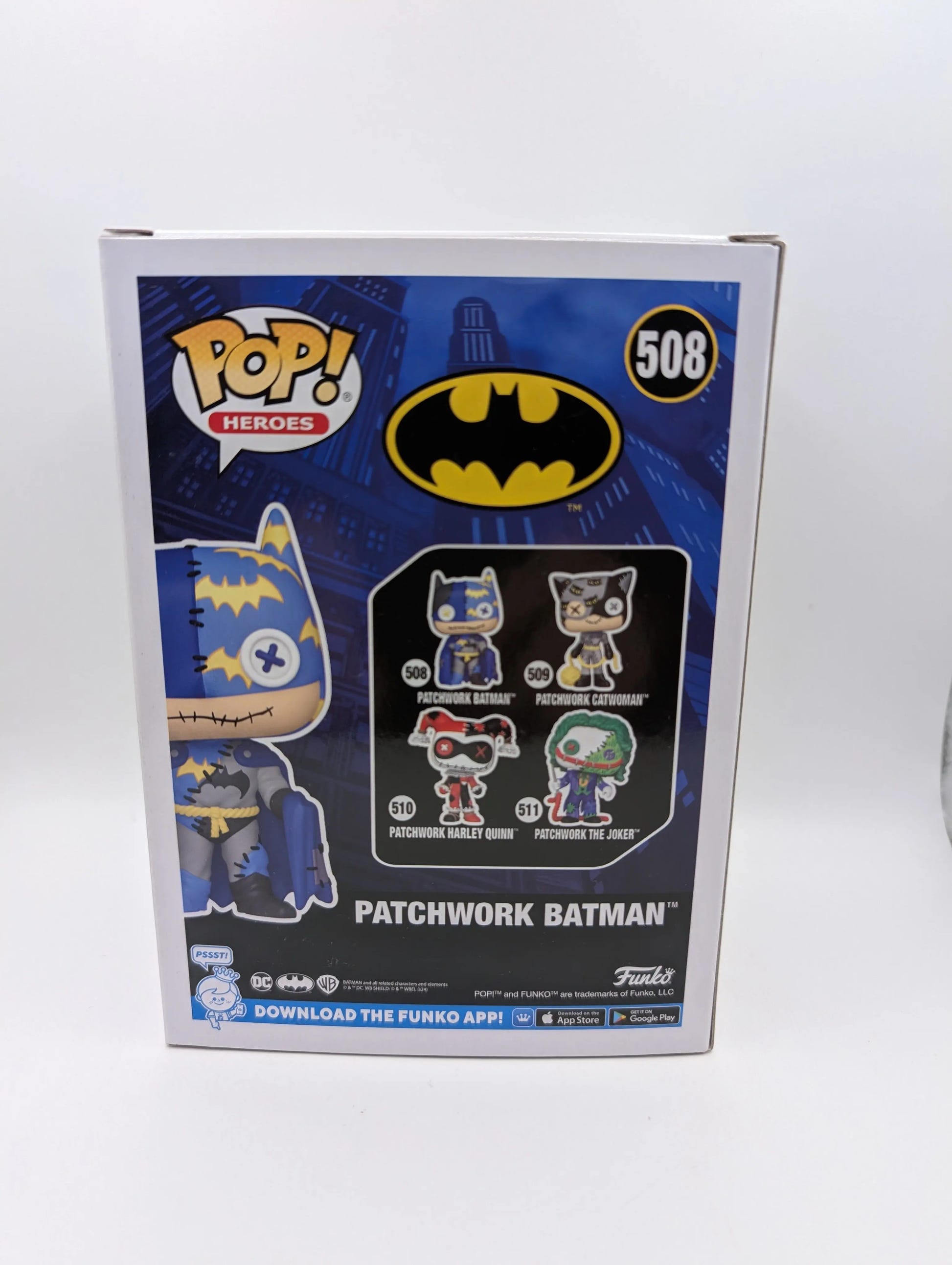 DC Comics - Patchwork Batman Pop! Vinyl Figure #508 FRENLY BRICKS - Open 7 Days image 3