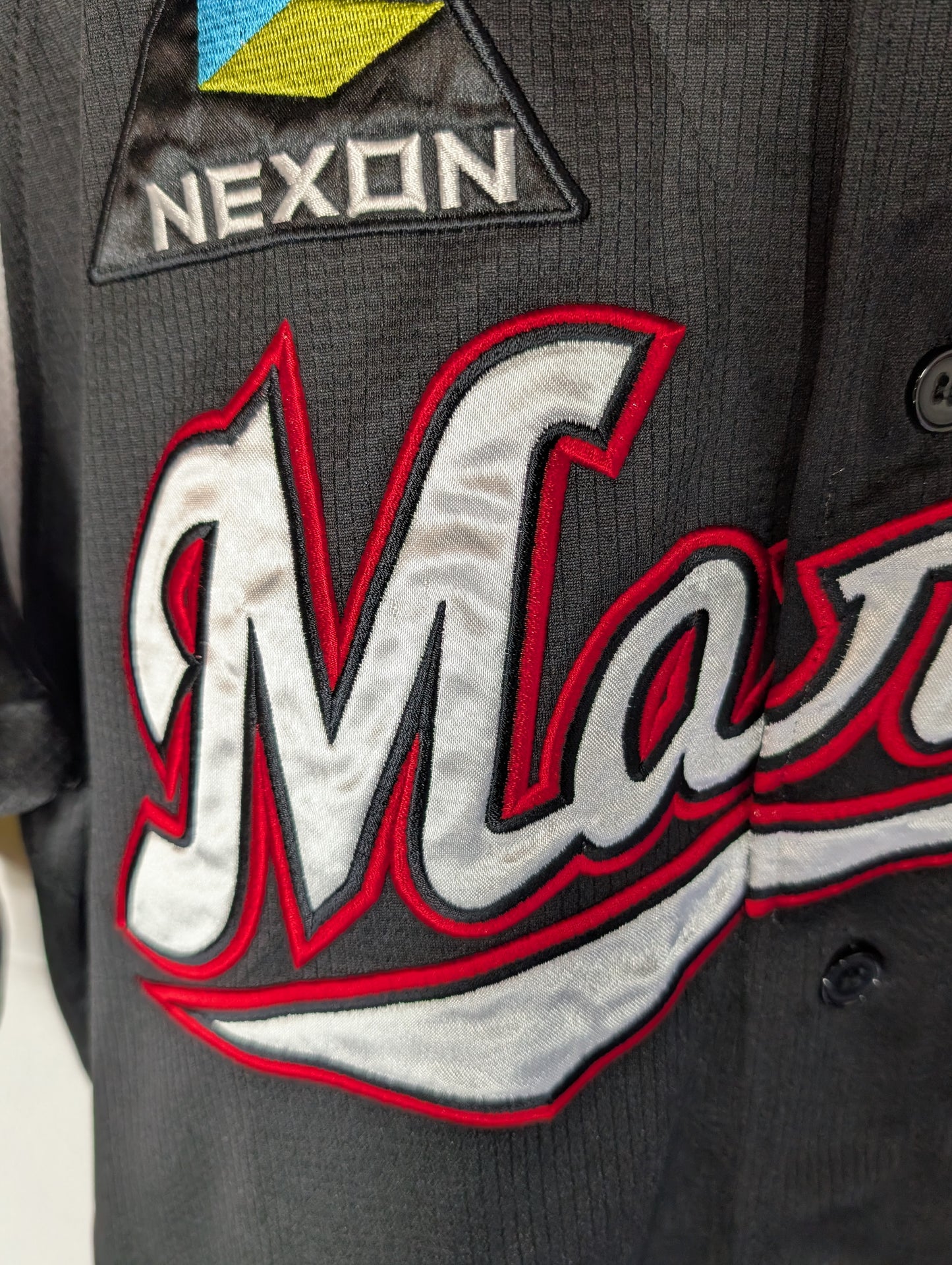 Nippon Baseball Chiba Lotte Marines Away Black/Red 2014-2016 XL Jersey