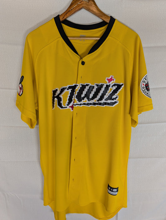 Korean Baseball KT Wiz Bright Yellow 2025 Pixel Uniform XXL Blank Jersey