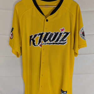 Korean Baseball KT Wiz Bright Yellow 2025 Pixel Uniform XXL Blank Jersey