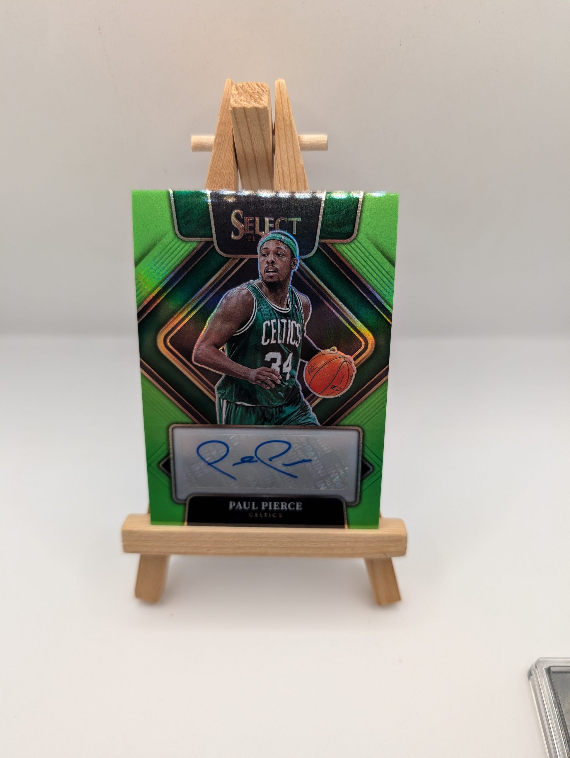 2021 Panini Select Signatures Neon Green Prizm /99 Paul Pierce #SG-PPC Auto HOF FRENLY BRICKS - Open 7 Days image 1