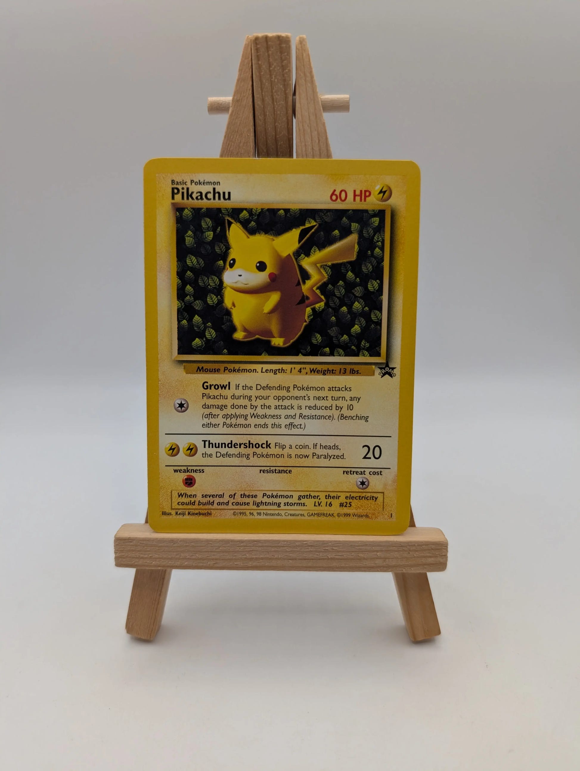 1999 Pokemon Black Star Promo Pikachu # 1 Mint Rare FRENLY BRICKS - Open 7 Days image 3