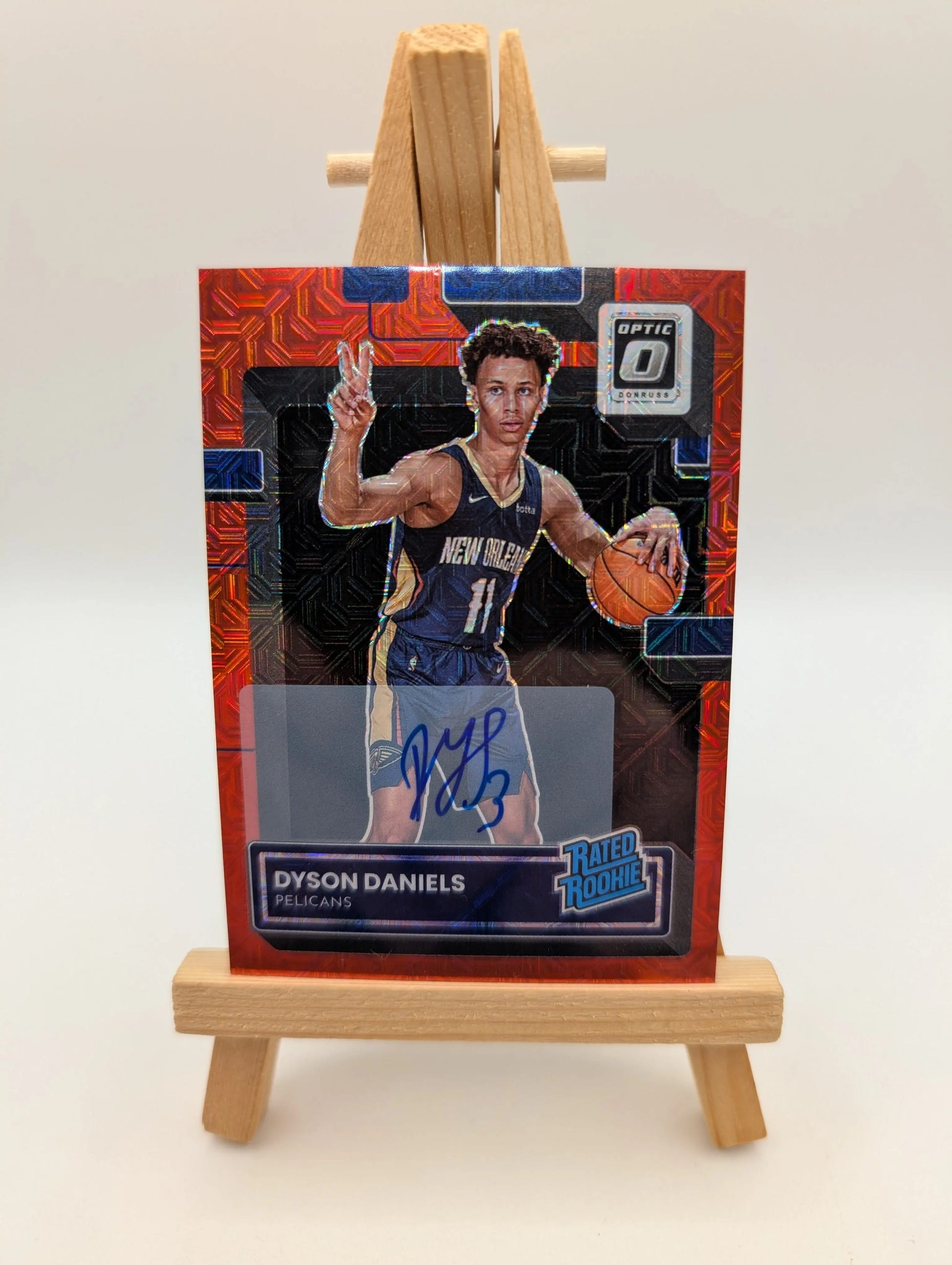 2022-23 Panini Optic DYSON DANIELS Red Choice Prizm Rated Rookie Autograph #250 FRENLY BRICKS - Open 7 Days image 2