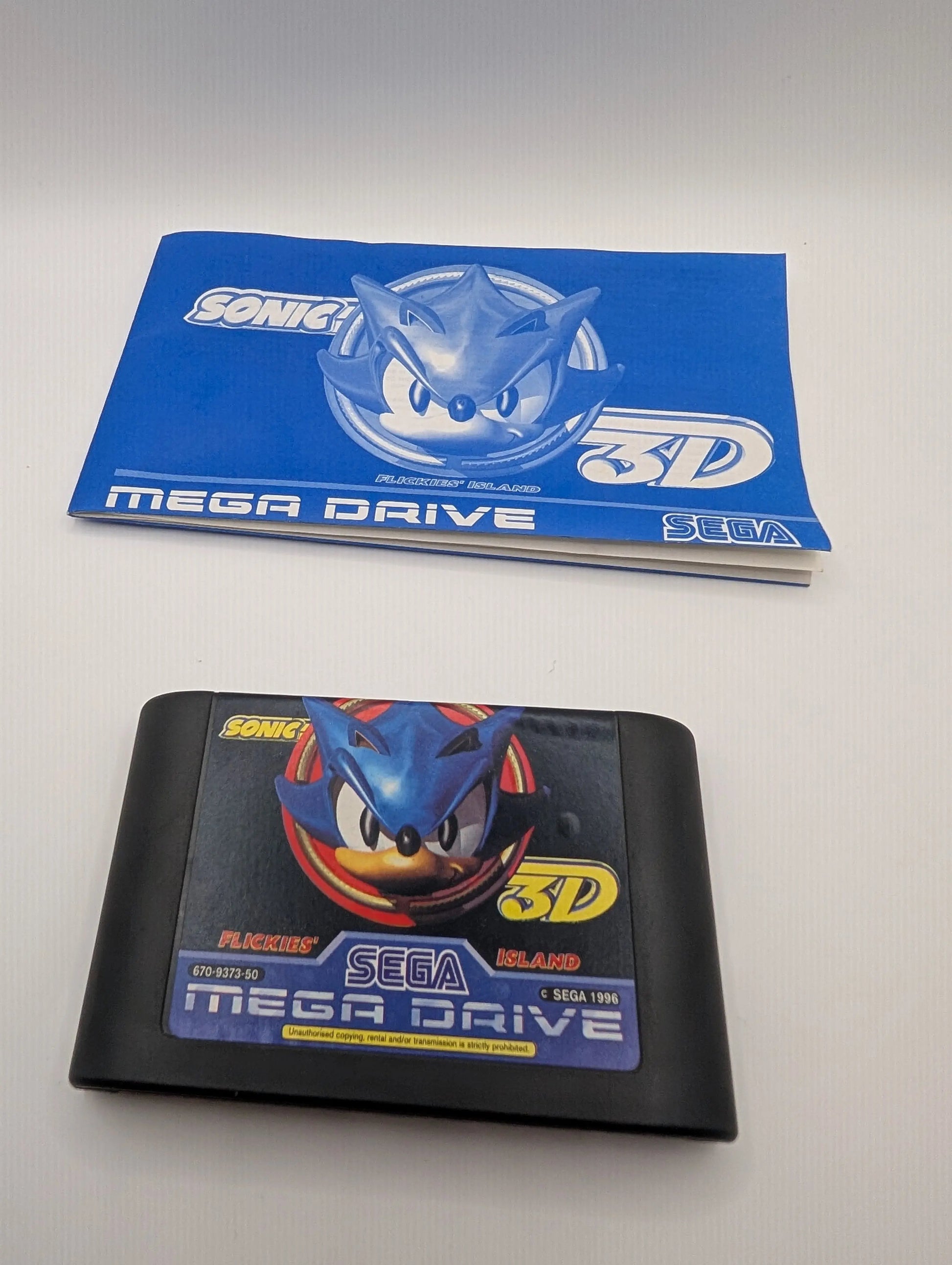 SEGA SMD Mega Drive - Sonic 3D Flickies Island PAL + Instruction, Case, Game FRENLY BRICKS - Open 7 Days