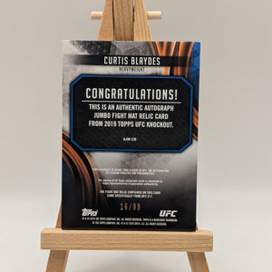 Curtis Blaydes 2019 Topps UFC Knockout AJM-CB 2 Color Jumbo Mat Relic Auto FRENLY BRICKS - Open 7 Days