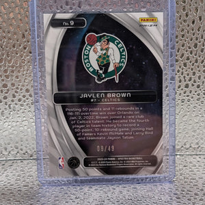 2023-24 Panini Spectra Jaylen Brown Titan Red/yellow #d/49 FRENLY BRICKS - Open 7 Days